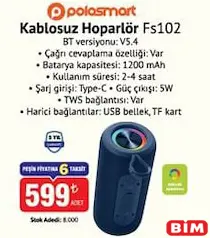 POLOSMART FS102 KABLOSUZ HOPARLÖR